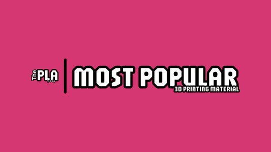 The PLAbook presents - Most Popular 3D Printing Material banner.