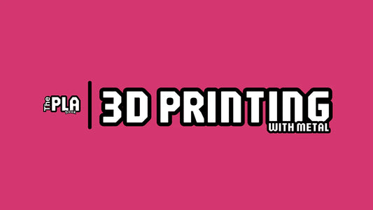 The PLAbook presents: 3D Printing with Metal. Text on light-colored background.