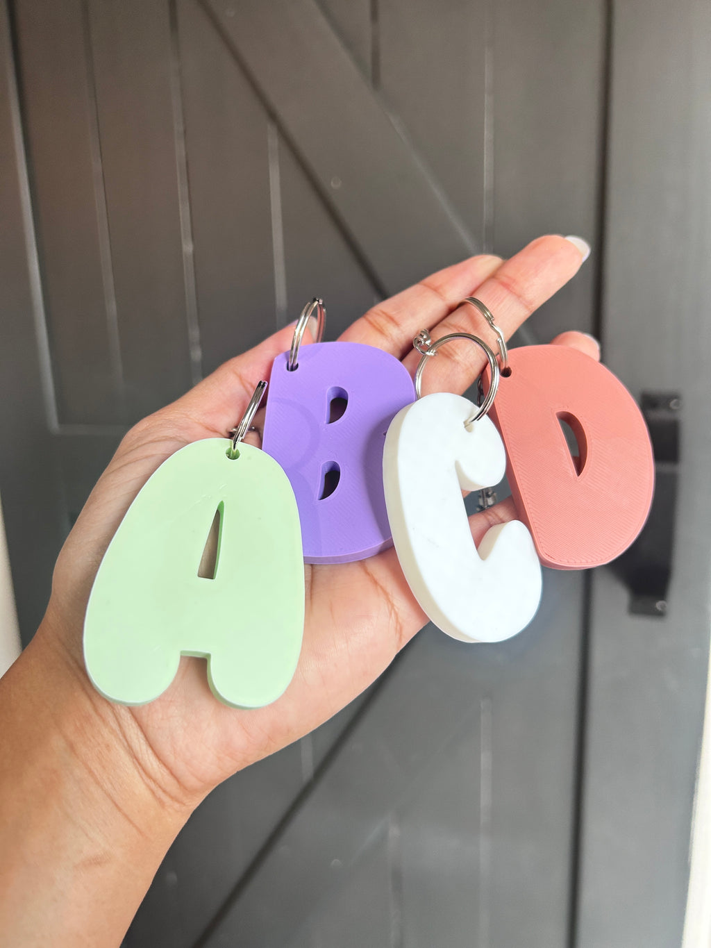 Chunky Alphabet Letter Keychain STL Files (A–Z)
