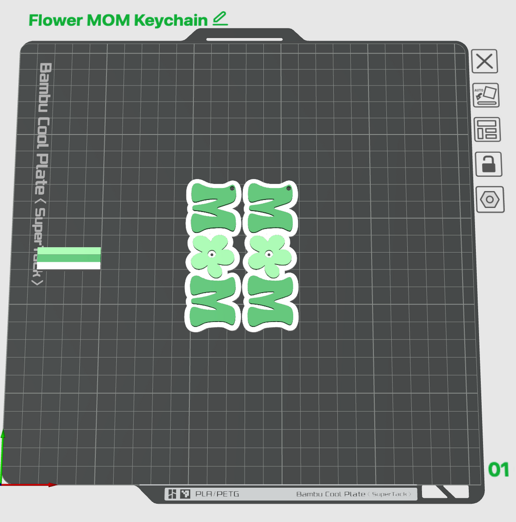 Mom Flower Mothers Day Keychain STL File