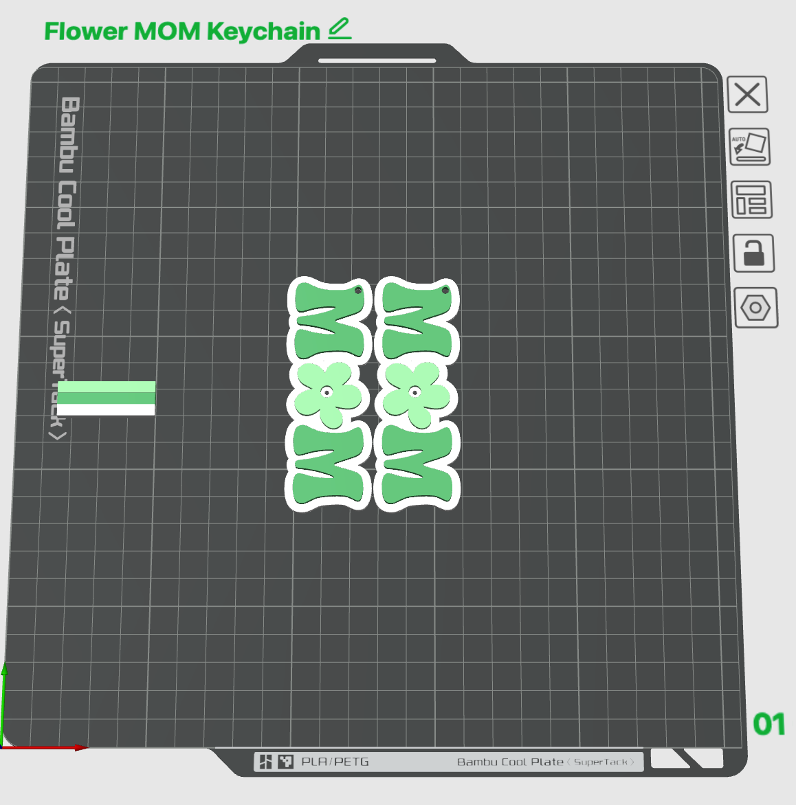 Mom Flower Mothers Day Keychain STL File